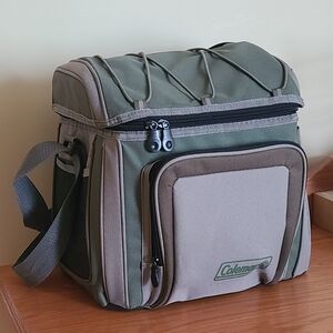 Coleman Green and Taupe Travel  Cooler Bag